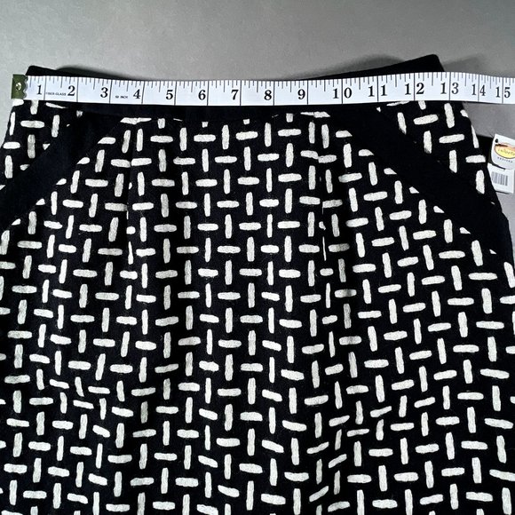 NWT Talbots Pencil Skirt Wool Black White Patterned Pockets Lined Size 2 - Picture 9 of 14